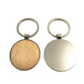 New Style Engrave Logo Wooden Keychain with Mental